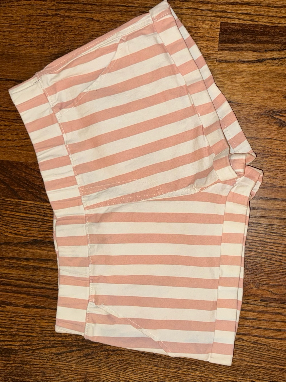 Rewash Pink and White Striped Girls' Shorts